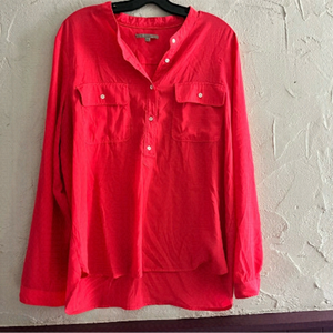 Gap Long Sleeve Pullover Red Blouse Size XL